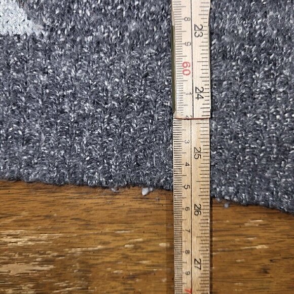 Erika II Collection Womens 2X Black Gray Long Sleeve Top Sweater Angora Blend - Picture 7 of 10